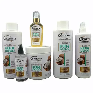 Orion Kera Coco 6pc Hair Care Set Coconut Keratin Shampoo Mask Leave-In & Serum