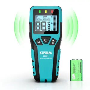 Pinless Moisture Meter Home Moisture Level Tester Damp Meter for Floor Wood Walls Concrete – Accurate Non-Destructive Testing Moisture Meter WM01