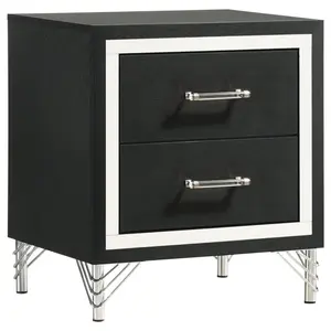 Licelle Black & Silver Nightstand