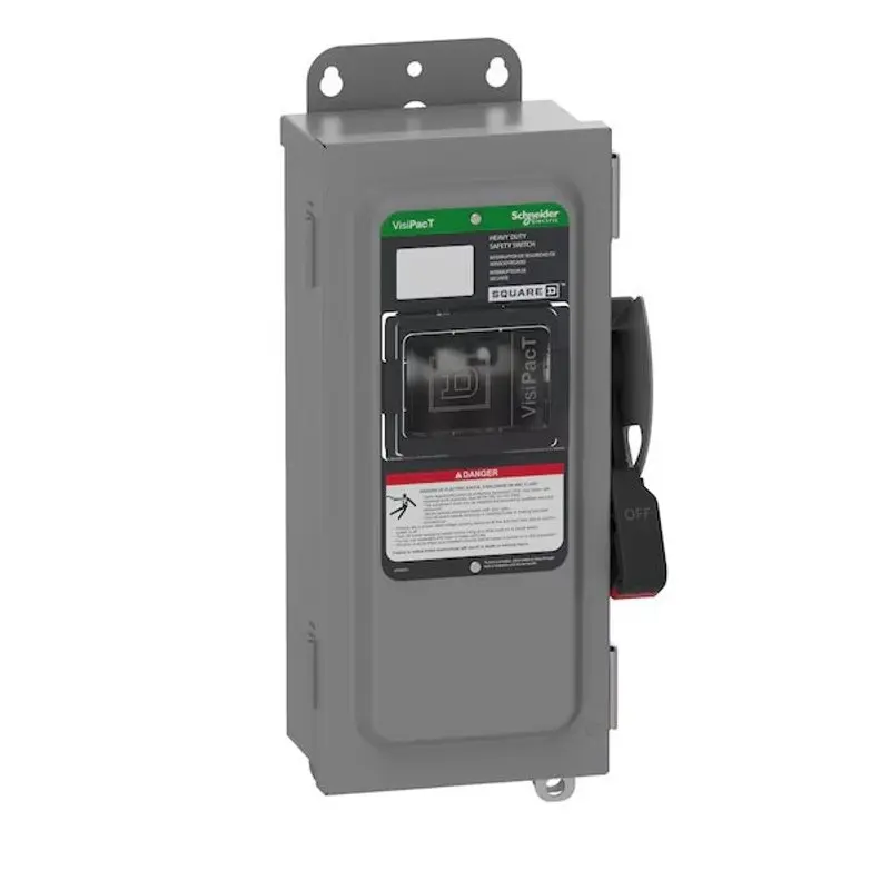 Schneider Electric Safety Switch, Fusible, 3PST, Three Phase, NEMA 12, Indoor, Steel