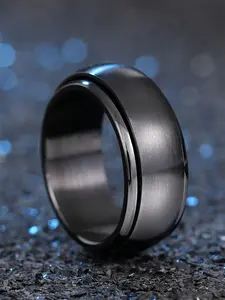 1 Pc Simple Men's Stainless Steel Ring Metal Rings For Men Party Accessories Jewelry Gift Wedding Rings