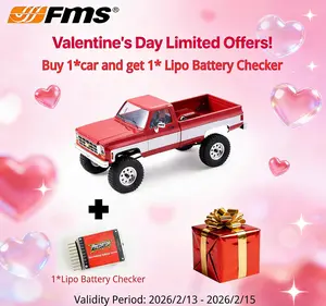 FMS 1/18 RC Crawler FCX18 Chevy K10 RC Truck RTR RC Car Model Car 8km/h 4WD 900mAh Hobby RC Cars Remote Control Car with LED Lights Vehicle 4-Ch 2.4GHz Transmitter