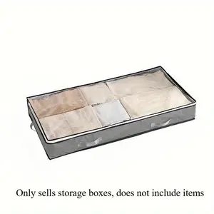 Under Bed Storage Bag, 1 Count Foldable Large Capacity Quilt Storage Box, Lightweight Versatile Container for Home Bedroom Living Room, High Capacity Storage