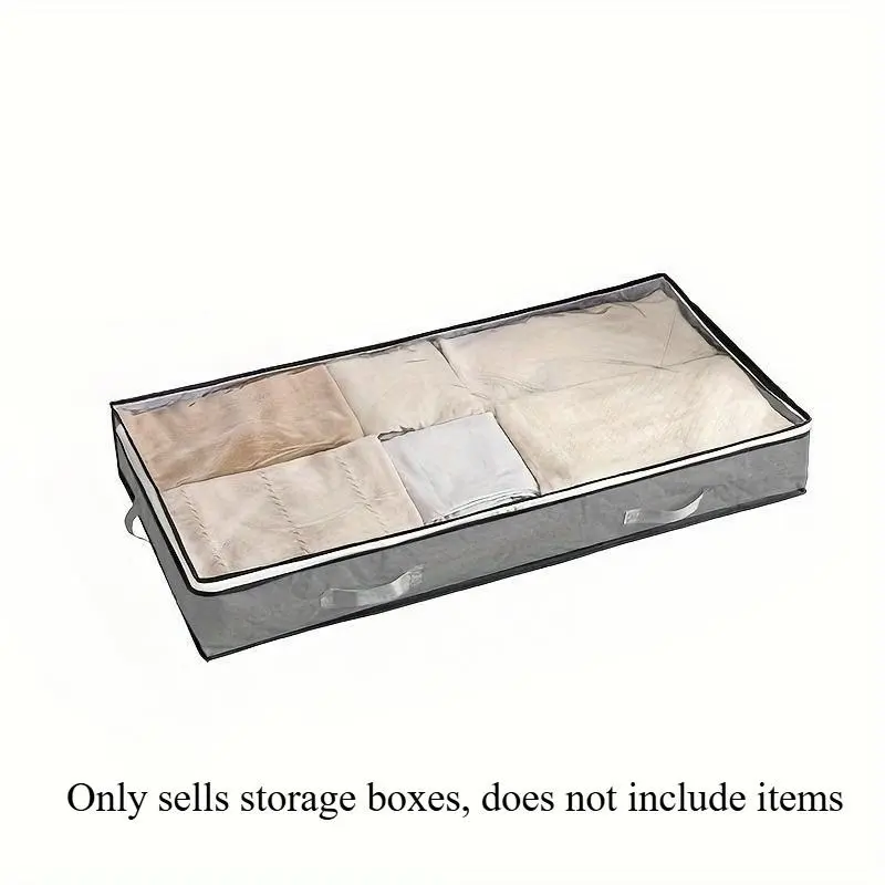 Under Bed Storage Bag, 1 Count Foldable Large Capacity Quilt Storage Box, Lightweight Versatile Container for Home Bedroom Living Room, High Capacity Storage, Multifunctional Multipurpose Storage Bag