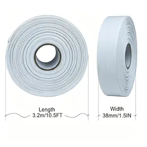 Waterproof Sealing Caulk Tape 10.5FT/3.2m Length 1.5IN/38mm Width White Self Adhesive Sealant Strip for Bathroom Toilet Kitchen Countertop Durable PVC Material Easy to Use and Trim