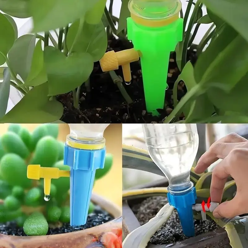 20-Piece Automatic Drip Irrigation System with Slow Release Control Valve, Adjustable Plant Watering Faucet, Indoor & Outdoor Gardening, Watering for Garden, Automatic Plants Watering
