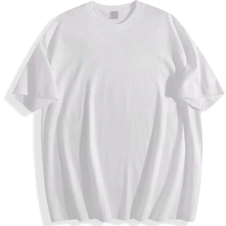Men's 100% Cotton Basic White T-Shirt - Unisex Oversized Casual Crew Neck Shortsleeve Top, Soft Breathable Minimalist Fashion Streetwear Menswear Casual T-Shirts