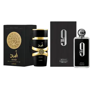 Luxury Fragrance Duo: Afnan 9PM Eau de Parfum 100ml & Lattafa Asad Eau de Parfum Bundle Set for Men