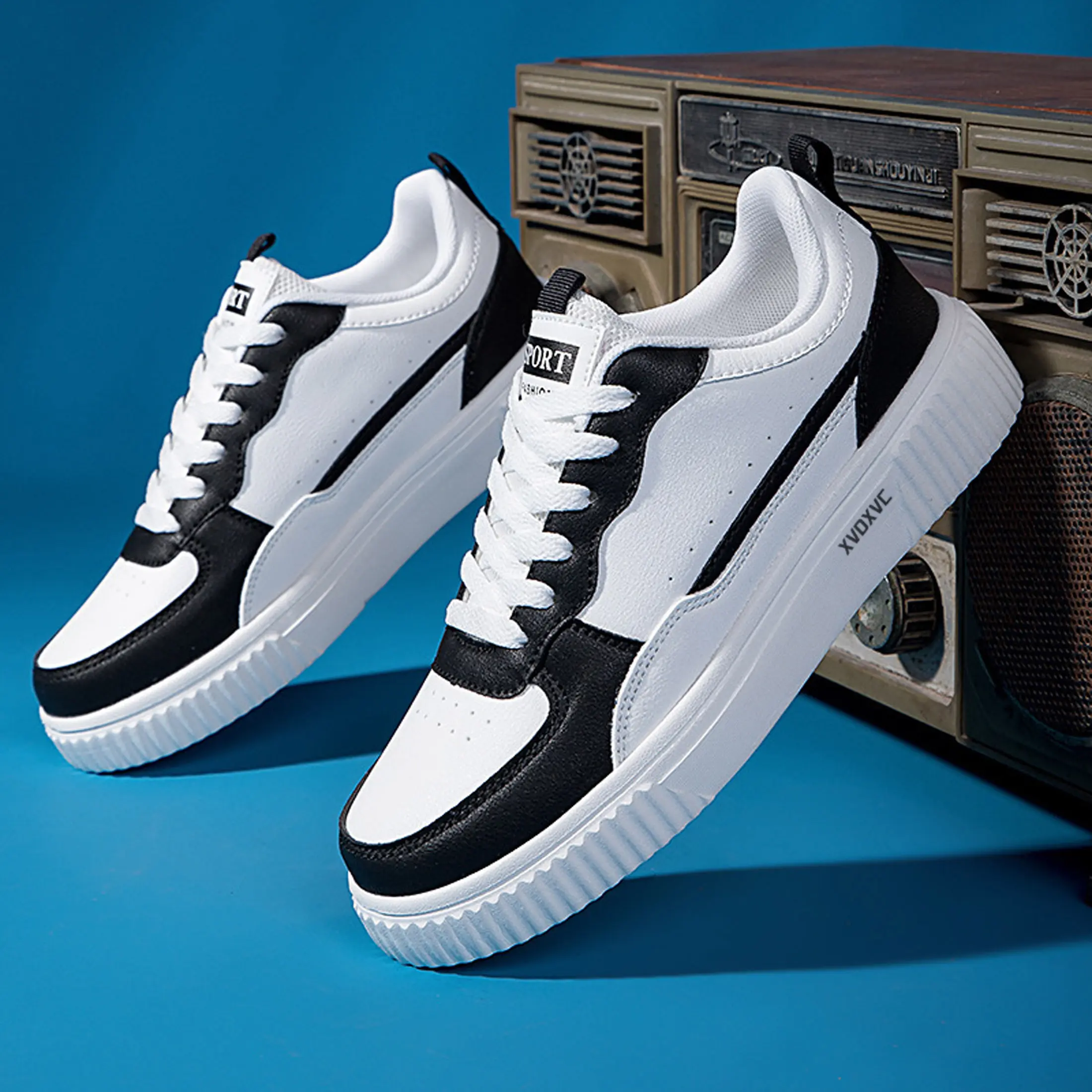 Women's Platform Sneakers Sport Fashion Lace-Up Casual Shoes Comfortable Daily Footwear