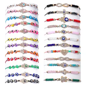 24 Piece Evil Eye Bracelets Hamsa Bracelet Set