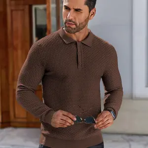 COOFANDY Men's Knit Polo Shirts Long Sleeve Sweater Polo Lightweight Fashion Casual Collared T Shirts  Clothes Menswear Basic