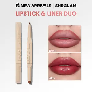 SHEGLAM GLAM 101 Lipstick & Liner Duo-DEEP CARAMEL Matte Nude Makeup Lipliner-Effortlessbeauty- Coachella-mothersdaygift