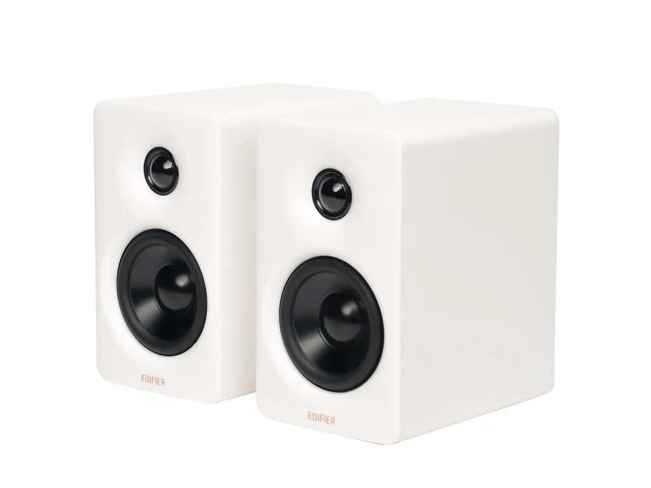 Edifier Bookshelf Speakers, 66W RMS Desktop Speakers, Hi-Res Audio & Hi-Res Wireless Audio Computer Speakers, Bluetooth V5.3 Speakers with USB-C AUX Input and Stands  White