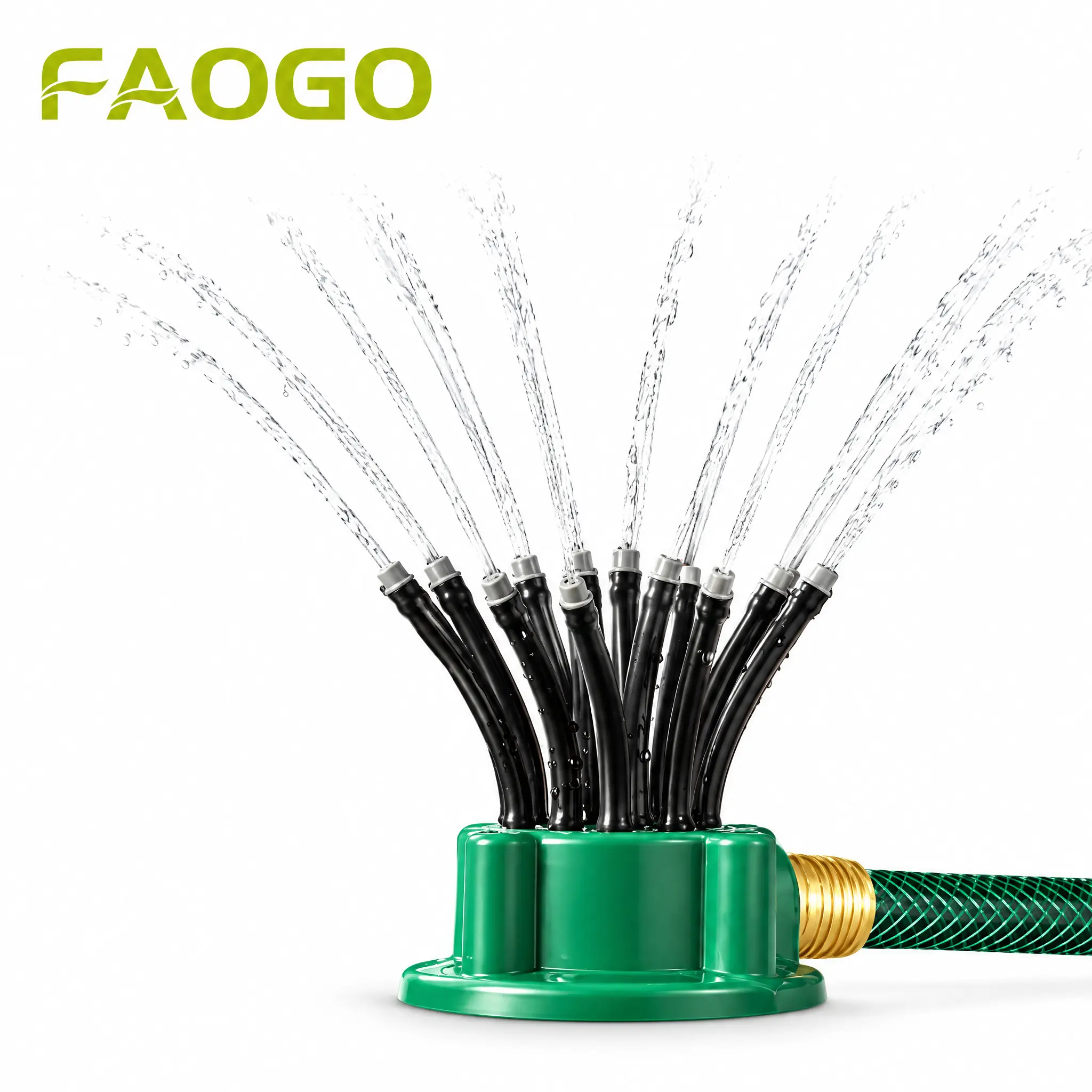 Faogo Garden Sprinkler 360° Automatic Plants Watering Multi-Head Style, Rotating Plant Watering Tool, Outdoor Irrigation Sprayer for Yard, Garden & Lawn
