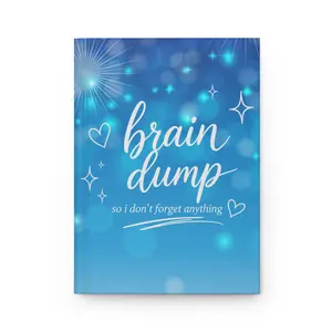 Brain Dump Journal | Blue Aesthetic Notebook | Overthinking & Notes Journal | Minimalist Writing Diary