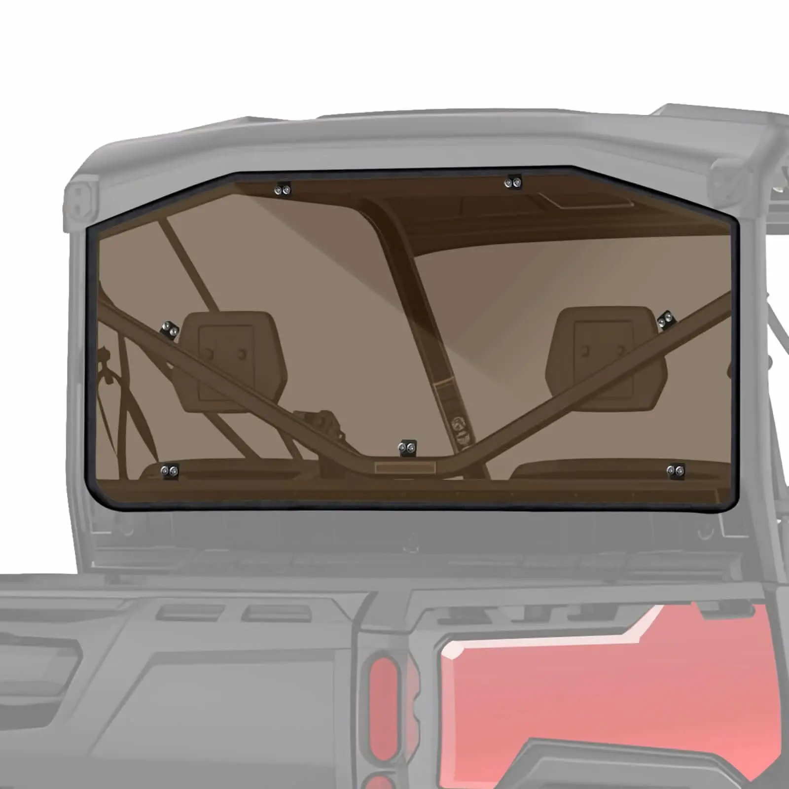 StarknightMT Defender Rear Windshield - UV-Proof Back Window Heavy Duty PC Rear Window Compatible With Can-Am Defender 2016-2026 HD5 HD8 HD10 Max (Tint)