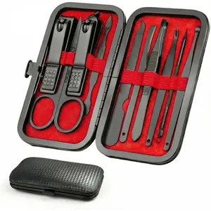 Household daily necessities OKOM Professional Nail Clippers Set - 10 PCS Stainless Steel Nail Kit with Travel Case, Tweezers Manicure Set Gift for Men Women, Fathers Day Gift
