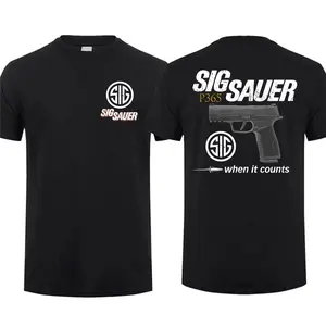 Sig Sauer P365 When It Counts 2 Sided T-shirt, Unisex Short Sleeve Casual 100% Cotton, Sig Sauer Fan Gift