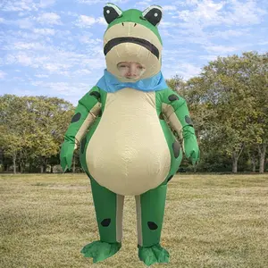 Inflatable Frog Costume for Teens Funny Blow Up Frog Animal Costume Halloween Party Cosplay