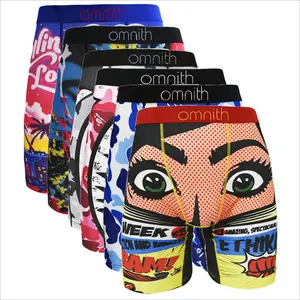 6Pcs Sexy 3D Printed Men Underwear Boxer Short Male Underpants Breathable Panties Lingeries Plus Size Boxer Briefs S-XXXL