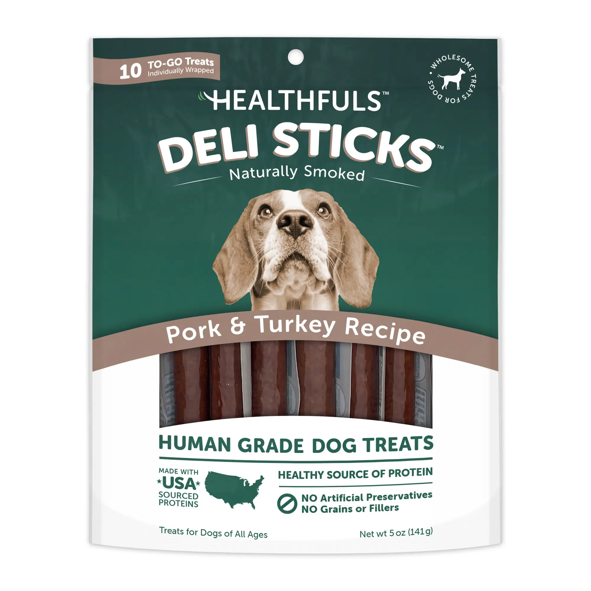 Healthfuls Deli Sticks Pork & Chicken Human-Grade Dog Treats