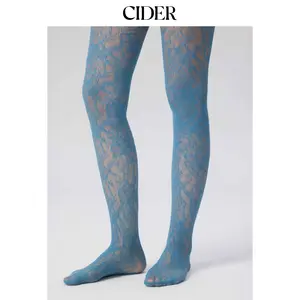 Cider [6 colors, size One Size-One Size] Floral Lace Tights