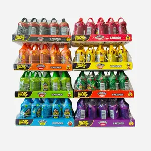 Lucas Muecas!! Sour Apple, Watermelon, Chamoy, Tamarind, Cherry, Mango, Cucumber, and Extra Hot Flavored Lollipop with Powder!!! Sweet Chilli Candy Snack