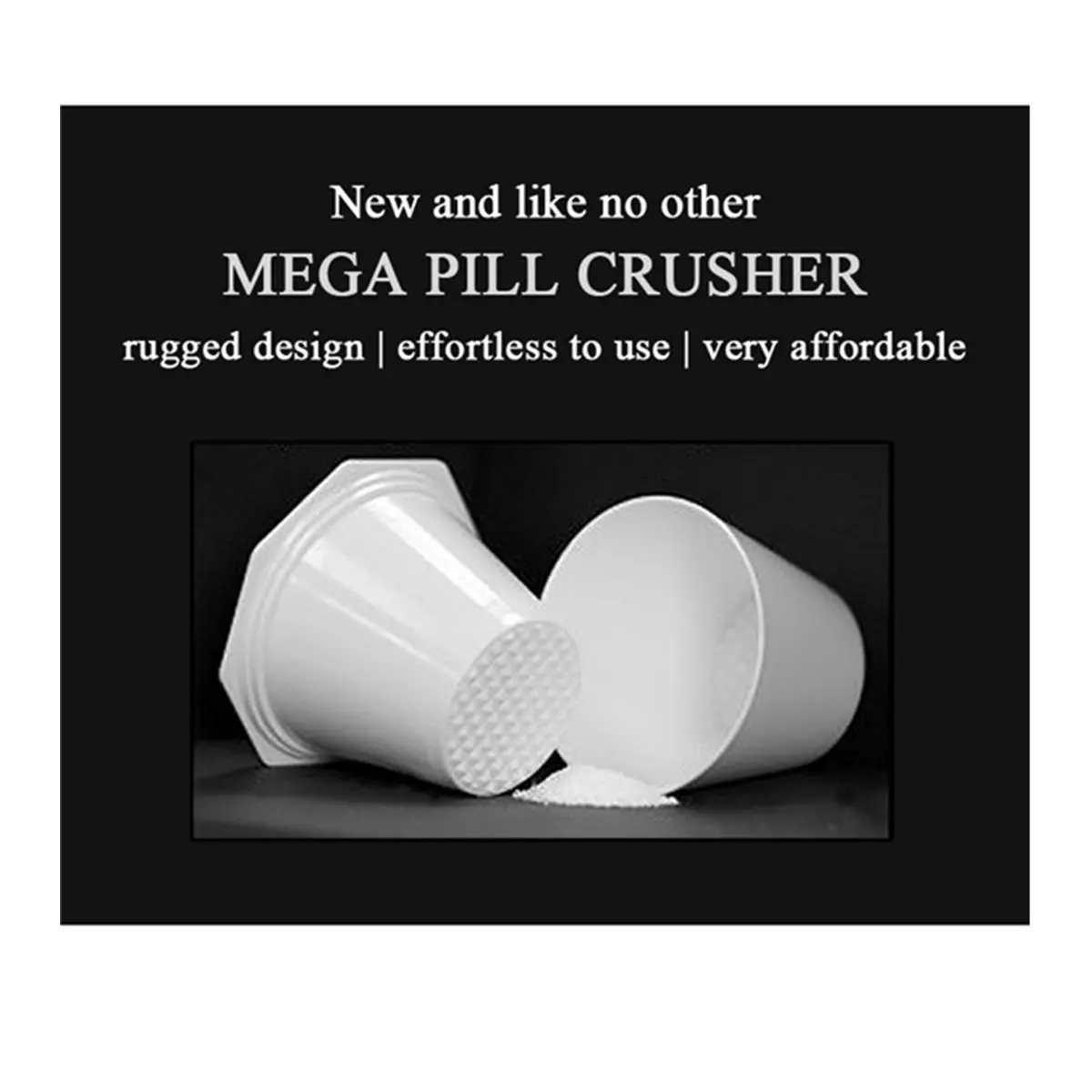212 MAIN Jacks Mega Crushcup Equestrian Tablet Crusher, Cup-Style Tool for Large Animal Owners to Crush Tablets into Powder