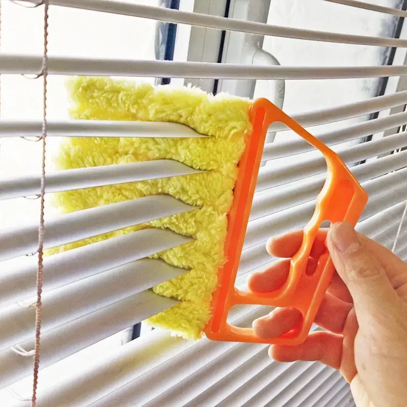 3pcs Multipurpose Window Blind Cleaner Brush, Summer Stuff Kitchen Window Blind Cleaner, Finger Dusting Cleaner Tool for Window, Hand-held Curtain Brush Handheld Cleaning