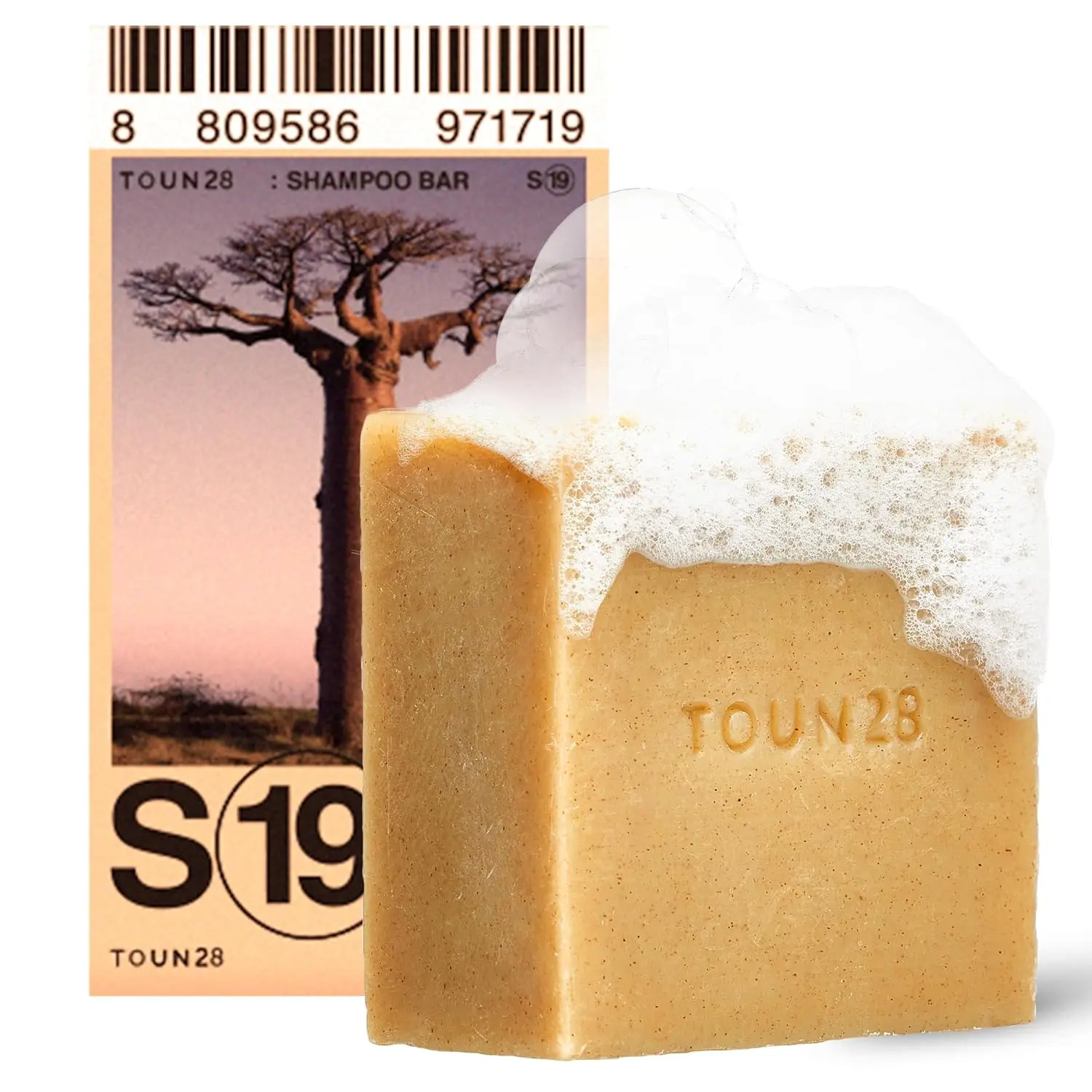 TOUN28 S19 Hydrating Natural Organic Vegan Biotin Shampoo Bar for Hair Growth Strenghtening Camellia Seed Oil, Biotin & Caffeine for All Hair Types, Paraben Sulfate Silicone & Cruelty Free Korean Haircare