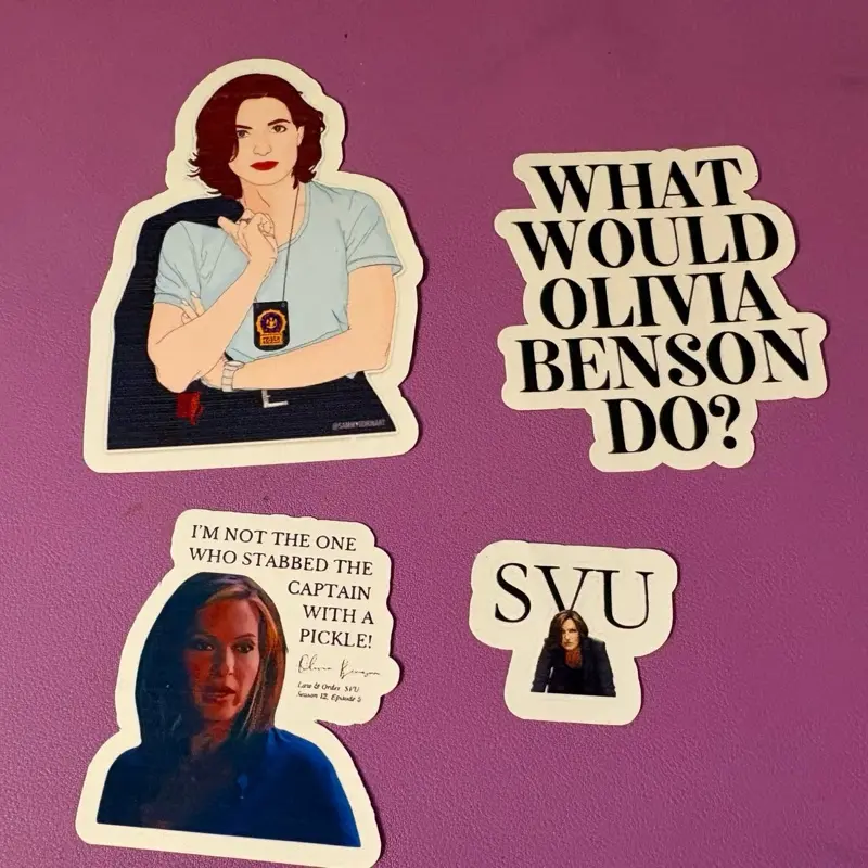 Olivia Benson: Law and Order SVU: Four Pack Mystery Sticker: Multiple Sizes