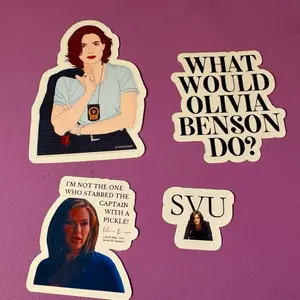 Olivia Benson: Law and Order SVU: Four Pack Mystery Sticker: Multiple Sizes