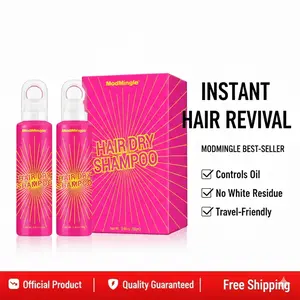ModMingle Instant Hair Dry Shampoo Natural Ingredient Invisible Volumizing Spray Absorbs Oil Instantly Oily Hair Travel Gym Work Essential 3.46oz 98g*2 Cleanser Conditioner