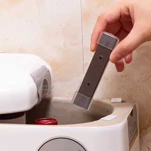 1pcs Toilet Magnet PC Plastic Tube Long Magnetic Cleaning Strip, Durable Stain Removal Tool for Home Dormitory Sink