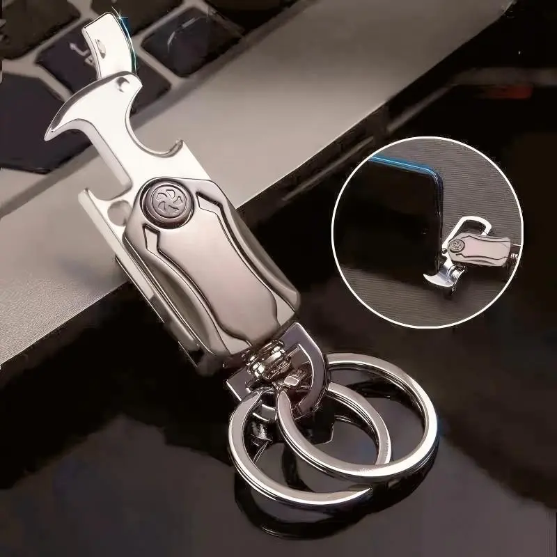 Car-themed keychain / Auto keychain / Beer opener / Package opener / Office stress relief / Outdoor EDC / Travel-friendly / Gift for boyfriend / Creative gadget / Trendy accessory / Mechanical style / Camping gear / For men and guys