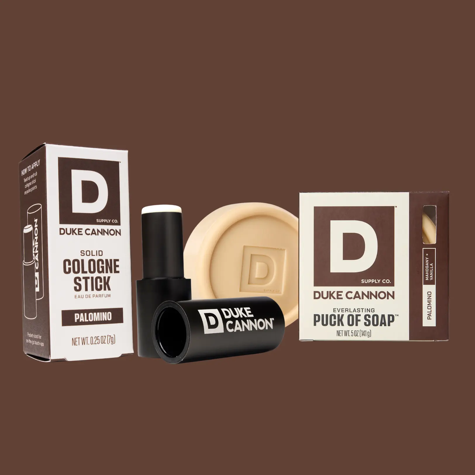 Palomino Puck of Soap + Solid Cologne Stick Bundle
