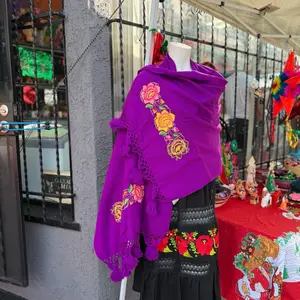 Mexican rebozo embroidery Mexican shawl