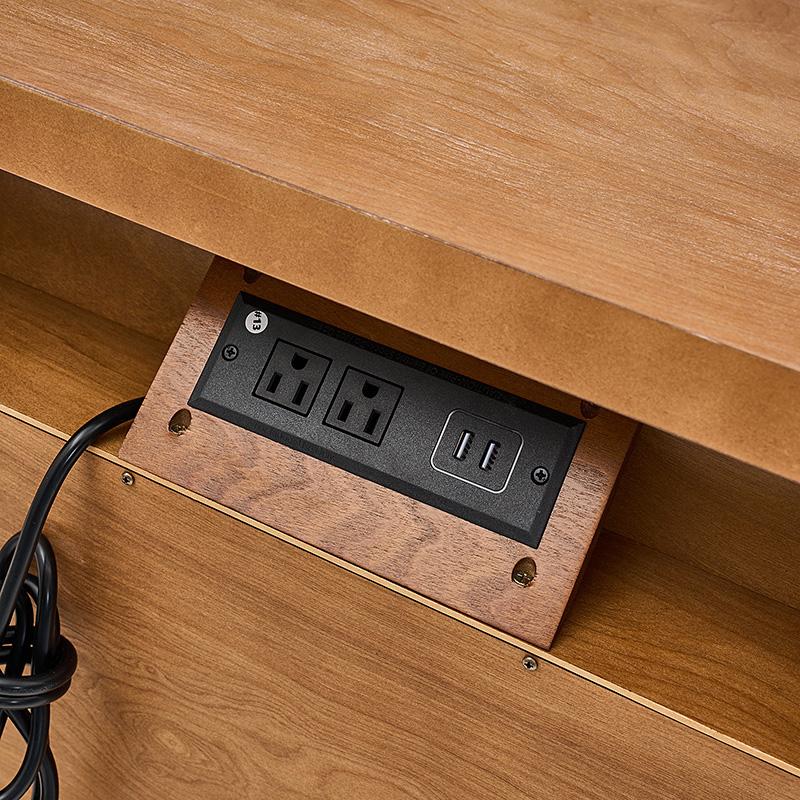 Hulala Lionel 3 Drawer Nightstand with Charging Station