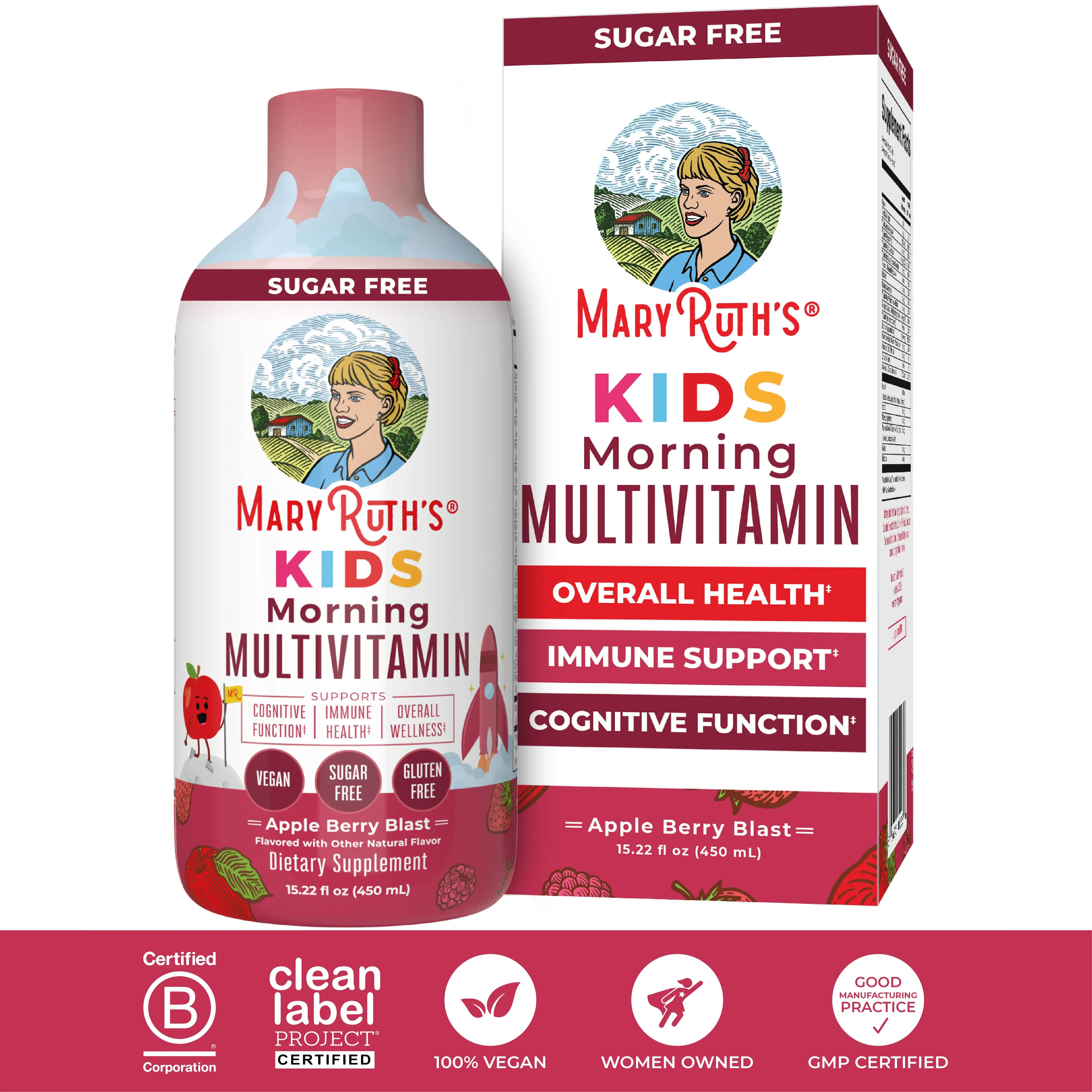 MaryRuth's Kids Liquid Morning Multivitamin - Multivitamin for Kids - Immune Support Supplement - Overall Health - Delicious - Vegan - 30-180 Servings