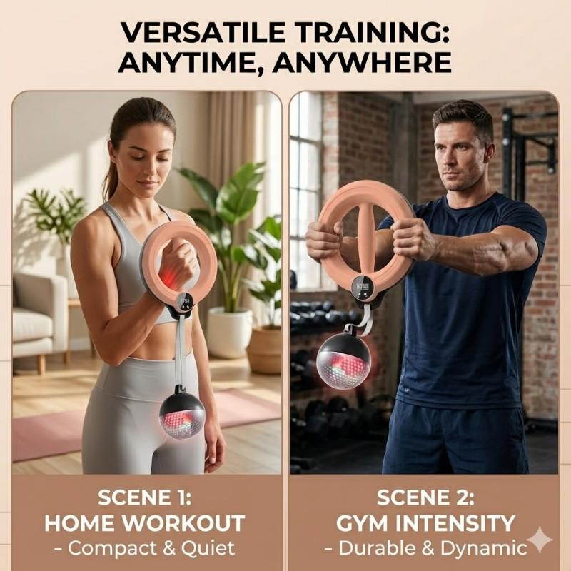 360° Rotating Wrist & Forearm Trainer for Men and Women, Upper Body Strength Tool for Arms, Shoulders & Chest, Portable Home and Gym Fitness Equipment