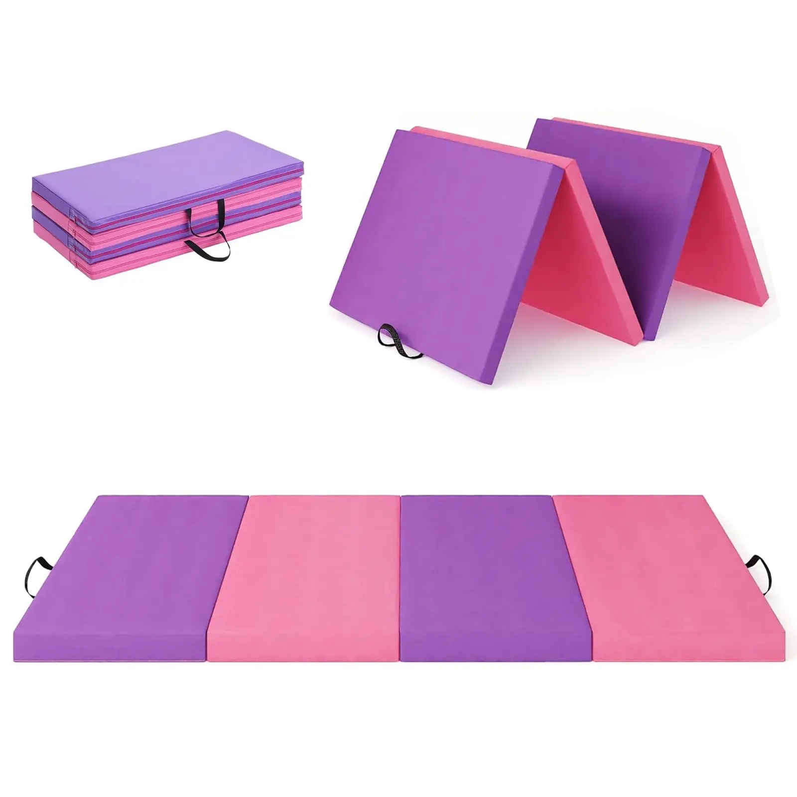 Pink four-fold mat