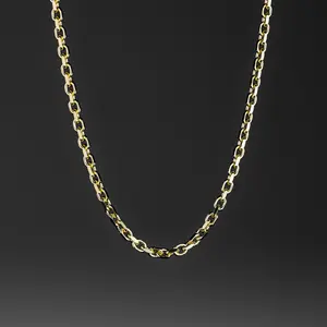 2.9MM 14K Gold Diamond Cut Solid Cable Chain