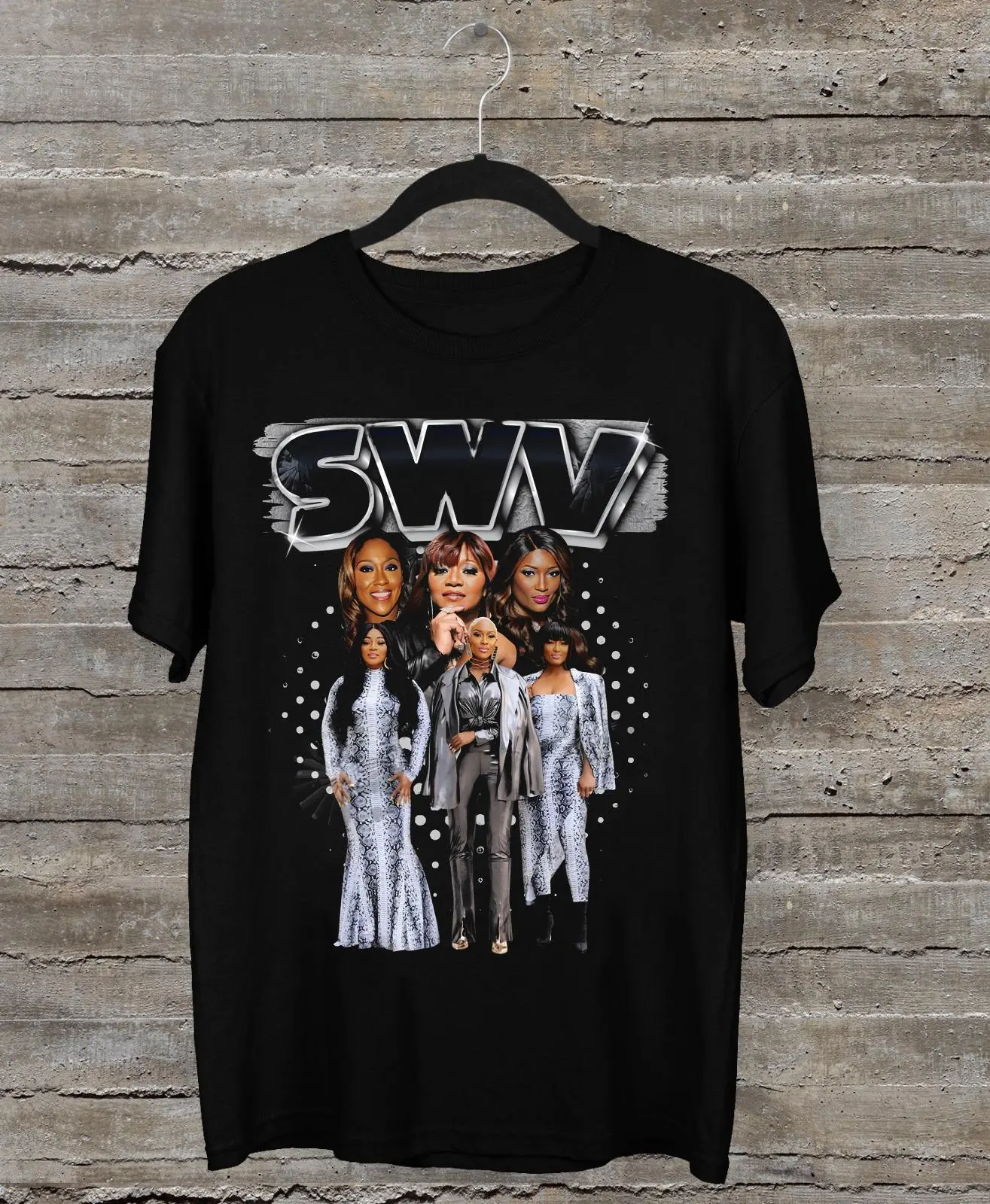 New Collection SWV Band Gift For Fan Cotton Black All Size Unisex T-Shirt