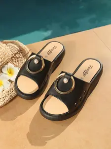 Women's Bohemian Style Fashion Sandals, Casual Beach Sandals, Beach Vacation Wooden Slippers, Outdoor Cool Women's Shoes, Ladies Summer Footwear