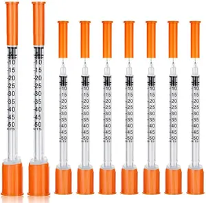 U-100 0.5mL Syringe 30G 5/16 inch, 0.5cc Syringes for Lab Supplies Dispensing Supplies, Individually Wrapped, 100 Pack