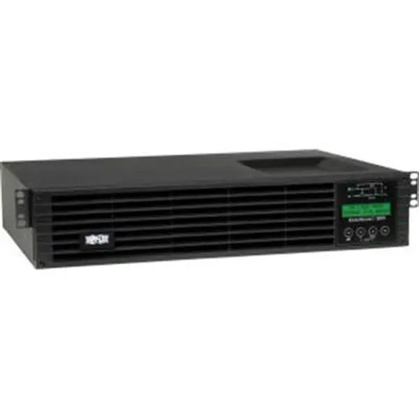 Tripp Lite SU1500RTXLCD2U 2U Rack/Tower UPS Power Stabilizer - 1500VA Capacity, 1350W, 50/60Hz Output, 100/110/120/127V, 18.5in/47cm, Expandable Run, Hot-Swappable, LCD Display, RS-232, USB, NEMA Outlets, High Efficiency Economy Mode