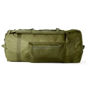 100L Military Duffel Backpack Oxford Velcro Flap Tactical Gear Olive