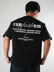 Faith Link Co. Saved By Grace T-Shirt 100% Premium Cotton Box Fit Ephesians 2:8 Scripture Based Design