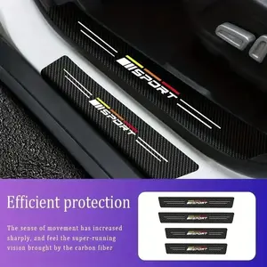 4pcs Car Door Threshold Anti Scratch Stickers for Audi Sline RS3 RS4 RS5 RS6 RS7 A3 A4 A5 A6 A7 A8 Q2 Q3 Q5 Q7 TT S3 S4 S5 S6 S7