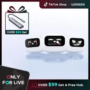 【LIVE ONLY】UGREEN S6 Magic Clip-on Design Wireless Earphones, Built-in Mic High-quality Sound Earbuds, with LCD Screen Display, 30H Long Playtime Touch Headphones-TikTokShopBlackFriday ,TikTokShopHolidayHaul outdoorfun
